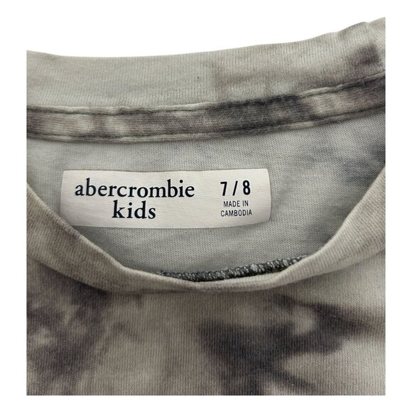 Abercrombie & Fitch Kids Boys Size 7/8 Tie-Dye T-Shirt Grey Black Short Sleeve - Picture 13 of 16